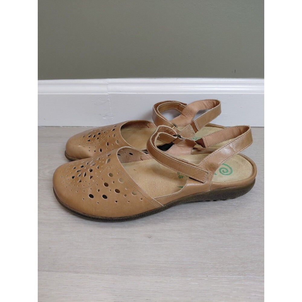 Naot Womens Arataki Sandals EU 40 US 9/9.5 Caramel Brown Leather